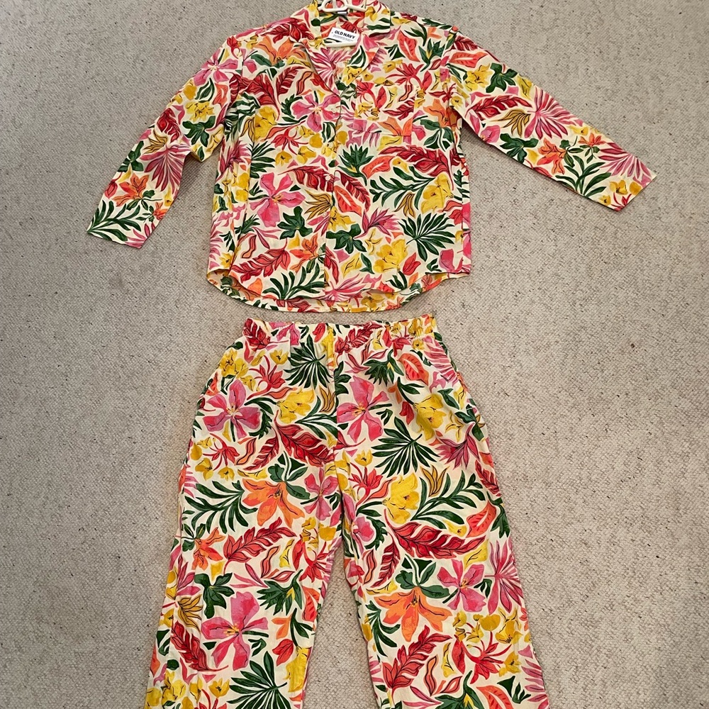 Old Navy Multicolor Floral Womens Pajama Set